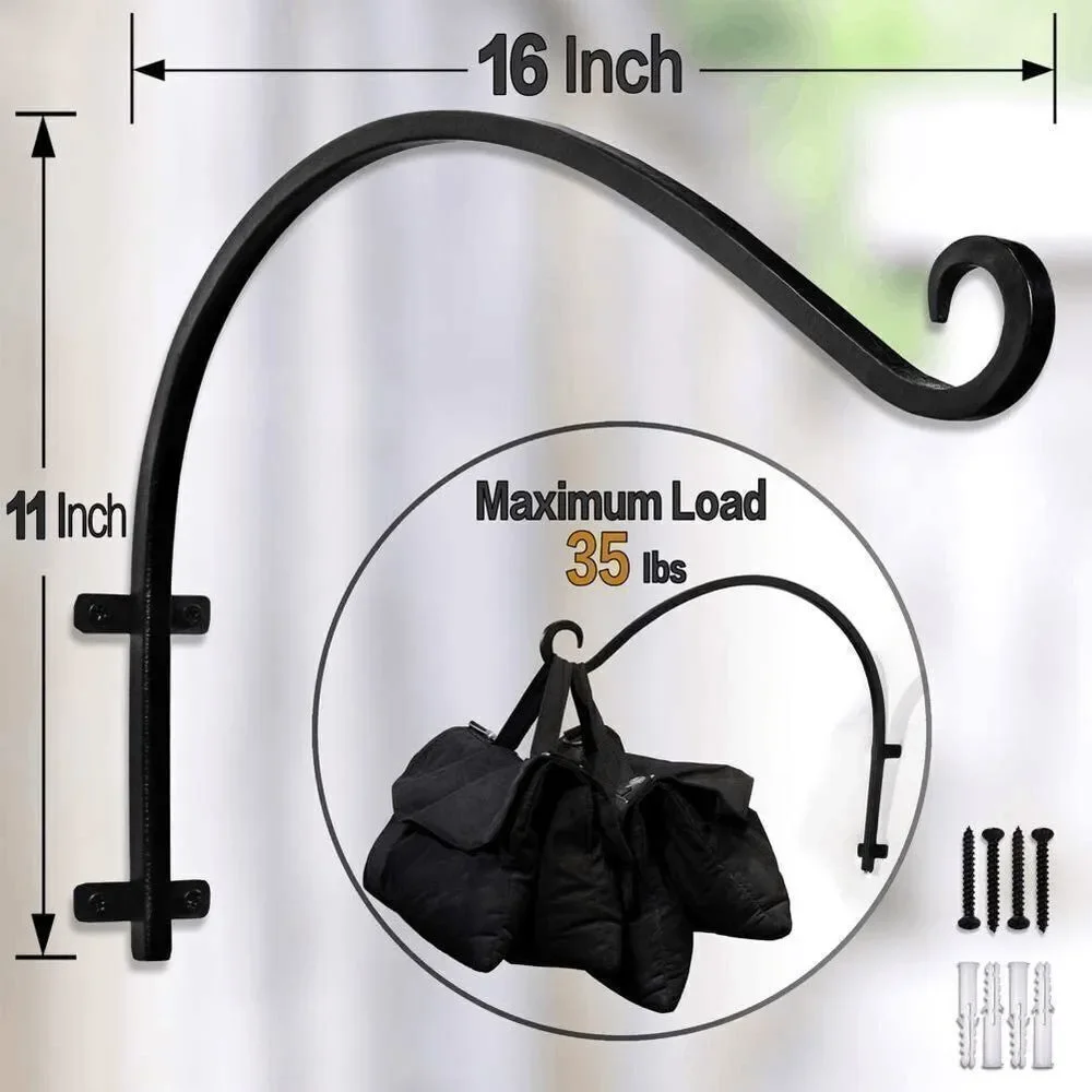 2 Pieces Heavy Duty Plant Hanger Hook for Hanging Flower Baskets
